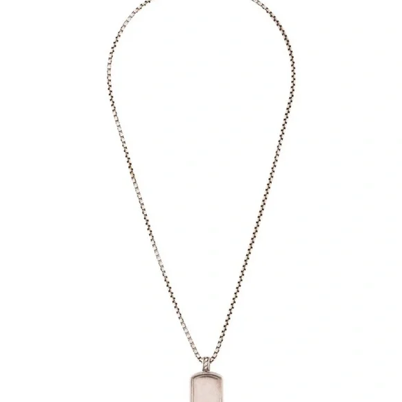 David Yurman Sterling Silver Bar Necklace - Picture 2 of 4